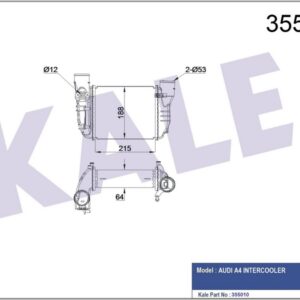 TURBO RADYATÖRÜ INTERCOOLER AUDI A4-EXEO 08-10 1.8T - KALE