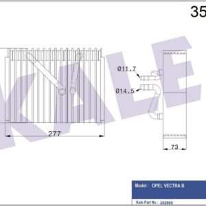 EVAPORATÖR OPEL VECTRA B ALL 99- 95 02 - KALE
