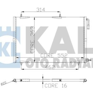 KONDENSER AL/BRZ 206 98 1.1-1.4-1.6-2.0-1.4HDI-1.6HDI - KALE