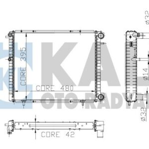 RADYATÖR BRAZİNG R19 1.9D-1.7D MEK 480x395x42 - KALE