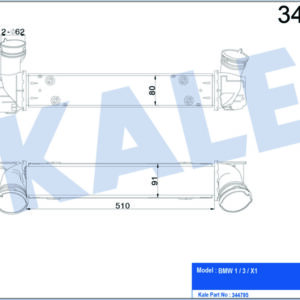 TURBO RADYATORU BMW N47 M47 N2 E81 E87 E90 E84 - KALE