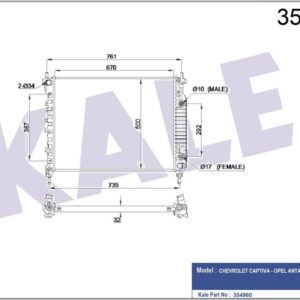 RADYATÖR AL/PL/BRZ ANTARA-CHEVROLET CAPTIVA - KALE