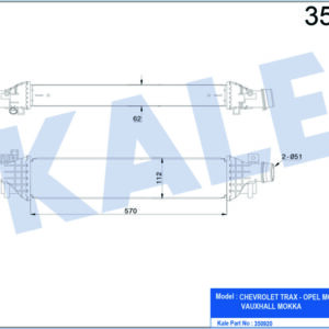 İNTERCOOLER AL/PL/BRZ CHEVROLET TRAX-OPEL MOKKA-VAUXHALL MOKKA - KALE