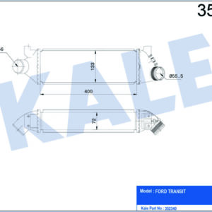 İNTERCOOLER FORD TRANSIT 2.0D 00 - KALE