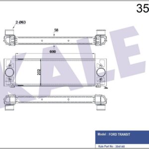 TURBO INTERCOOLER RADYATORU FORD TRANSIT 2.2 135 140PS 11 3.2 200PS TDCI 06 - KALE