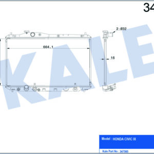 RADYATÖR AL/PL/BRZ CIVIC IX AT - KALE