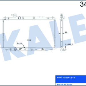 RADYATÖR AL/PL/BRZ CR-V III AT - KALE