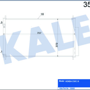 KONDENSER AL/PL/BRZ CIVIC IX - KALE