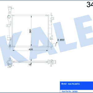 RADYATÖR AL/PL/BRZ PICANTO 2011 MT - KALE