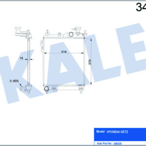 RADYATÖR AL/PL/BRZ GETZ 1.3 12V 02 MT - KALE