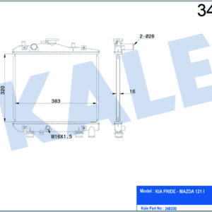 RADYATÖR AL/PL/BRZ PRIDE-MAZDA 121 I MT - KALE