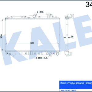 RADYATÖR AL/PL/BRZ SONATA II-SONATA III MT - KALE