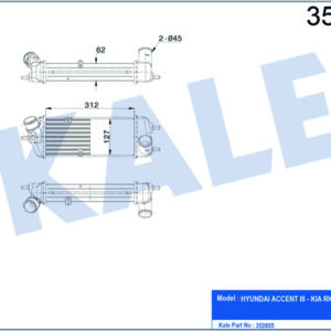 İNTERCOOLER ACCENT III-KIA RIO II 1.5 CRDI 05 - KALE