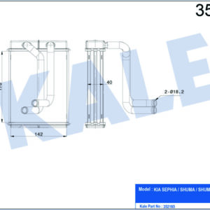 KALORİFER AL/PL/BRZ SEPHIA 1.5-1.6 97 -SHUMA-SHUMA II - KALE