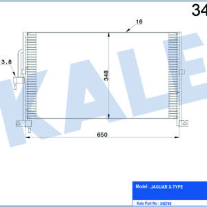 KLIMA RADYATORU YB - XB AJ-V6 X-TYPE I X400 2002 2009 - KALE