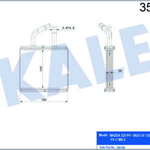 KALORİFER AL/PL/BRZ 323 PV-3623 CV-323 FV-323 SV-323 FV I-MX-3 - KALE