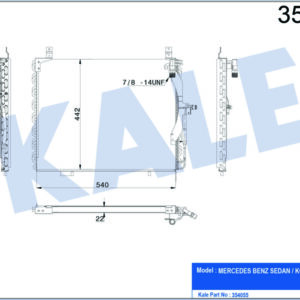 KLIMA RADYATORU MERCEDES W124 S124 A124 C124 - KALE