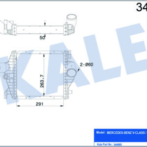 TURBOSARJ RADYATORU MERCEDES VITO W638 97 03 - KALE