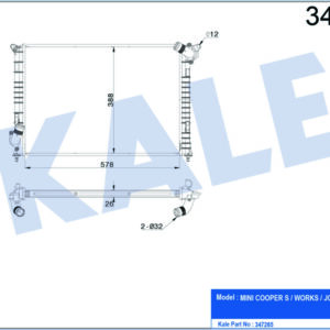 RADYATÖR MINI ONE/COOPER 1.6i16V 04/02 - KALE