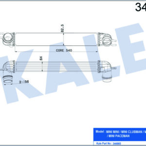 İNTERCOOLER AL/PL/BRZ MINI MINI-MINI CLUBMAN-MINI COUNTRYMAN-MINI PACEMAN - KALE