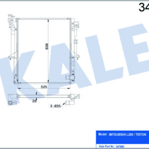 RADYATÖR AL/PL/BRZ L200-TRITON 2007 MT - KALE
