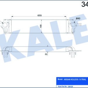 TURBO RADYATÖRÜ RENAULT KOLEOS-NISSAN X-TRAIL 2.0 DCİ - KALE