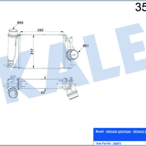 İNTERCOOLER AL/PL/BRZ QASHQAI-RENAULT MEGANE IV 1.6 DIC-T-1.6 Tce 14 - KALE