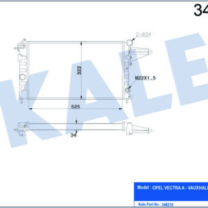 RADYATÖR AL/MKNK VECTRA A 88 1.6-1.8-VAUXHALL CAVALIER Mk III MT - KALE