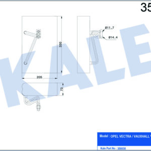 EVAPORATOR VECTRA-VAUXHALL VECTRA - KALE