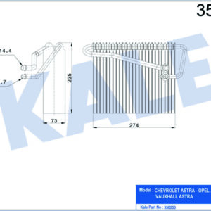 EVAPORATOR CHEVROLET ASTRA-OPEL ASTRA-VAUXHALL ASTRA - KALE