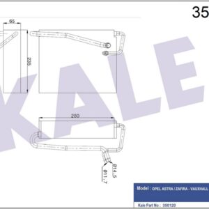 EVAPORATOR ASTRA-ZAFIRA-VAUXHALL ASTRA-ZAFIRA - KALE