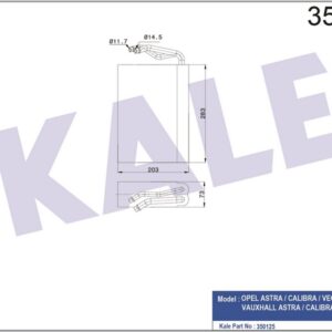 EVAPORATOR ASTRA-CALIBRA-VECTRA-VAUXHALL ASTRA-CALIBRA - KALE