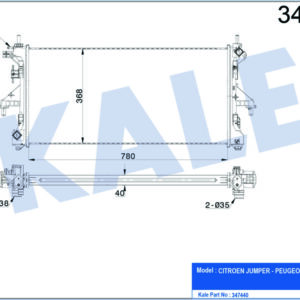 RADYATÖR AL/PL/BRZ JUMPER-PEUGEOT BOXER - KALE