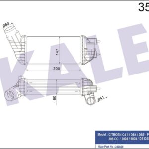 İNTERCOOLER AL/PL/BRZ C4 II-DS4-DS5-308-308 SW-308 CC-3008-5008-5008 II-DS DS 5 - KALE