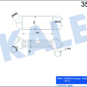 İNTERCOOLER C4 Picasso 2.0HDI 06 PEUGEOT 307-307 SW-307 CC 2.0HDI 00 05 - KALE