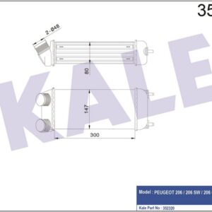 İNTERCOOLER P206-206 SW-206 CC 1.6 HDİ 02 2.0 HDİ 98 - KALE