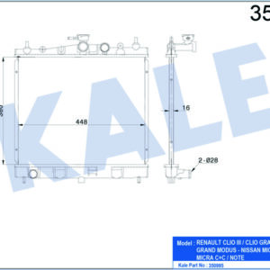 RADYATÖR NISSAN MICRA - KALE