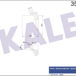 EVAPORATOR KUBISTAR-RENAULT CLIO-KANGOO - KALE