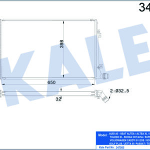 RADYATÖR AL/PL/BRZ CADDY PASSAT GOLF JETTA OCTAVIA TOURAN ALTEA SUPERB 1.9/2.0TDI CFHC 04 13 MT - KALE