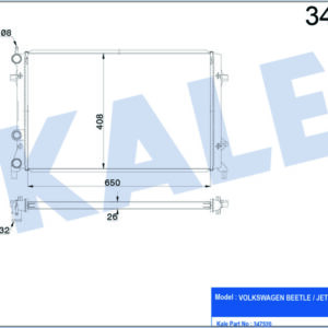 RADYATÖR AL/PL/BRZ JETTA FSI 2.0 BENZ.11 BEETLE 12 MT - KALE