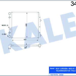 RADYATÖR AL/PL/BRZ CORDOBA-IBIZA IV-V-POLO-FABIA 1.2/1.4/1.6 AZQ MT - KALE