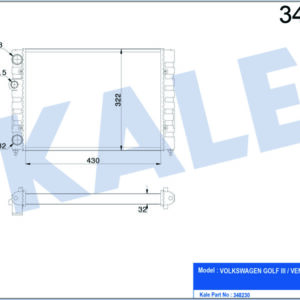 RADYATÖR AL/MKNK GOLF III POLO/CLASSIC VENTO 92 01 MT - KALE