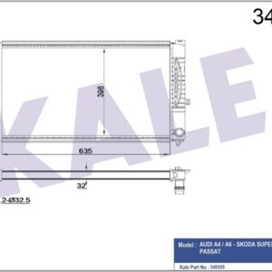 RADYATÖR AL/MKNK A4-A6-SKODA SUPERB-VOLKSWAGEN PASSAT MT - KALE