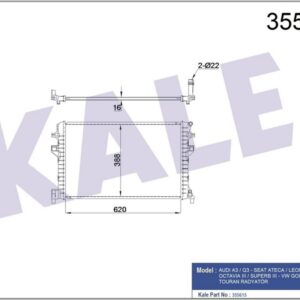 RADYATÖR AUDI A3 SEAT LEON VW GOLF VII - KALE