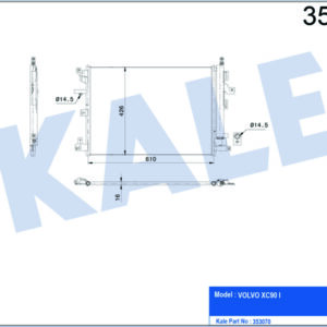 KLİMA RADYÖTÖRÜ KONDENSER VOLVO XC90 I 2.5T T6 3.2 V8 D3 D5 2002-2014 - KALE