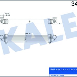 İNTERCOOLER AL/PL/BRZ C30-C70 II-S40 II-V50 - KALE