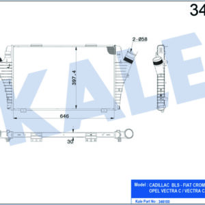 TURBO RADYATÖRÜ INTERCOOLER VECTRA C-SIGNUM AL/PL/BRZ 650x397x.4x30 - KALE