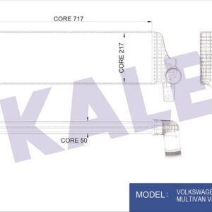 x TURBO RADYATÖRÜ INTERCOOLER VW TRANSPORTER T5 AL/PL/BRZ 717x217x50 - KALE