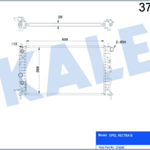 SU RADYATÖRÜ OPEL VECTRA B 1.6I 2.0I 1.6 1.8 2.0 2.2 16V 95-02 AT AC BRAZING 609x368x26 1300221-1300240-24402888-52464524-1300159-52479101-52484607-52464573-52479099-1300182-52488059 - KALE