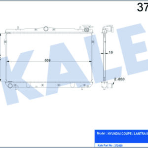 RADYATÖR HYUNDAI COUPE-LANTRA II AL/PL/BRZ 378x669x18 - KALE
